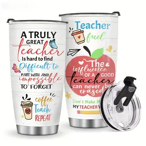 Teacher Stainless Steel Insulated Coffee Tumbler | Christmas and Valentine'S Day Gift for Teachers, 20oz, Graphic Design, Leak Proof, Reusable, Stainless Steel