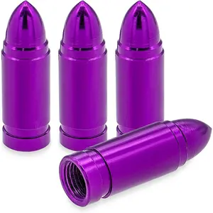 6PCS Bullet Style Tire Valve Stem Caps, Corrosion Resistant, Universal Aluminium Alloy Dustproof Tire Valve Stem Covers for Cars, SUV, Trucks, Bikes, Motorcycles, Bicycles