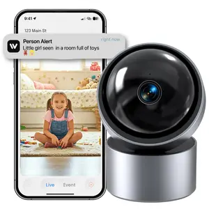 Powerby with ChatGPT API, AI-Powered Home Smart Security Camera with Emotion Detection & 911 Calling - 2K Full HD, Two-Way Talk, Baby Monitor Indoor Pan/Tilt, for 360°Plug-in, Color Night Vision, 2.4GHz/5GHz Wi-Fi, Emotion tracking, Pet Camera with App