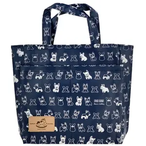 Blue French Bulldog Mini Tote