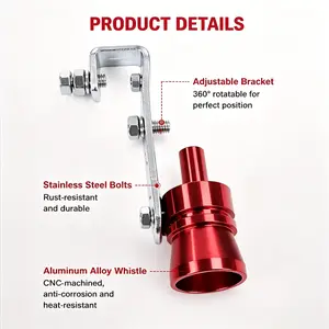 Adjustable Clamp Exhaust Sound Whistle - Heat-Resistant Aluminum Auto Exhaust Tip for Most Racing & Outdoor Recreation Vehicles
