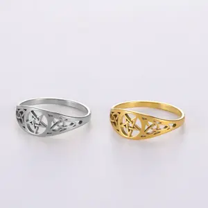 Cazador  Triquetra Irish Celtics Knot Rings for Women Stainless Steel Talisman Amulet Man Ring Jewelry 2026 Couple Gifts