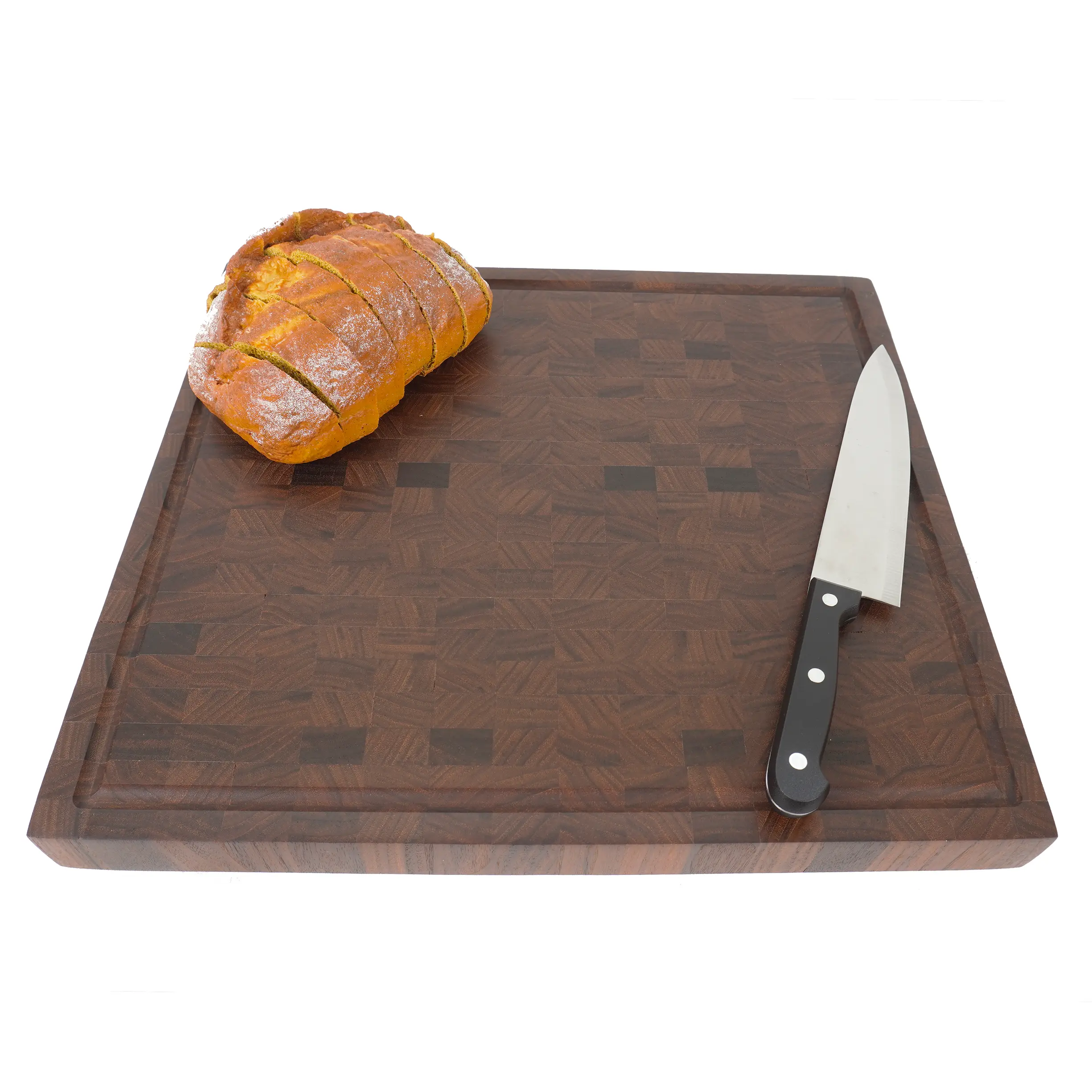 Signature Walnut End Grain Cutting Board 20x16x1.5 Classic Construction for Daily Use Rugged Elegance & Timeless Performance Large Chopping