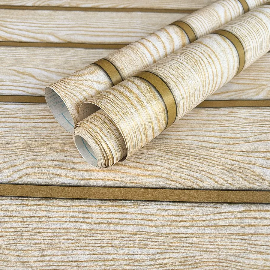 Luxury 3D Grid Wood Grain PVC Self-Adhesive Decorative Peel and Stick Wallpaper, DIY Hotel Home Decor, Background Wall for Living Room, Bedroom, Bathroom, TV Wall, Wallpaper Roll