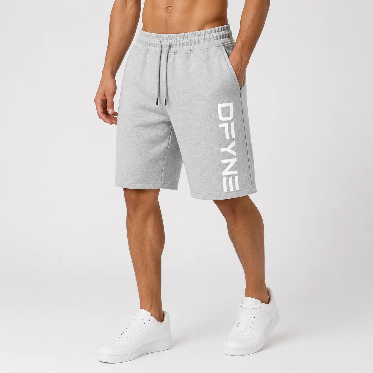 DFYNE Men’s Summer Athletic Shorts, Loose Fit 5" Casual Workout Shorts, Letter Print Lightweight Running Gym Training Shorts