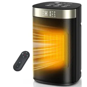 R.W.FLAME 1500W Space Heater, Fast Heating & Energy Saving Portable Electric Heater with Remote for Indoor Use, 5 Modes Adjustable Thermostat 24H Timer, Safe Quiet for Bedroom Office Home Use