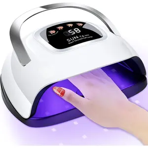 UV Nail Lamp, 72W LED Nail Lamp Nail Dryer Light for Nails with 3 Timer Setting & LCD Touch Display Screen for Home and Salon Use for Gifts for Women(B-White)