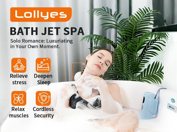 Bath Jets for Tub, Portable Jet Spa for Bathtub, 3-Level Adjustable Bubble Bath for Women, Jet/Bubble Mode,Festival Gifts for Women, Relaxing Home Daily Use (Blue)