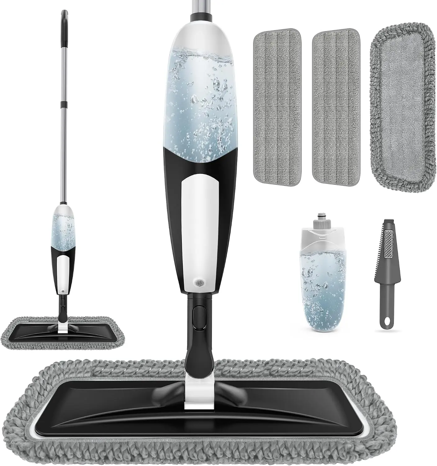 Microfiber Wet & Dry Mop for Floor Cleaning - With Handle Mop, 3-Pad Set Washable Pads (Home Care Supplies), Mop Floor Cleaning, 3Padsset