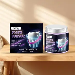Oralhoe Purple Tooth Powder, Gentle Ingredients, Clean Teeth, Fresh Breath, Gum Care, Cleansing