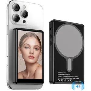 Vlog Selfie Monitor Screen for iPhone & Android, 4K 30fps Recording, Wireless Screen Mirroring, Built-in Speaker, Magnetic Mount & Remote Control for Vlogging, Live Streaming, TikTok, YouTube