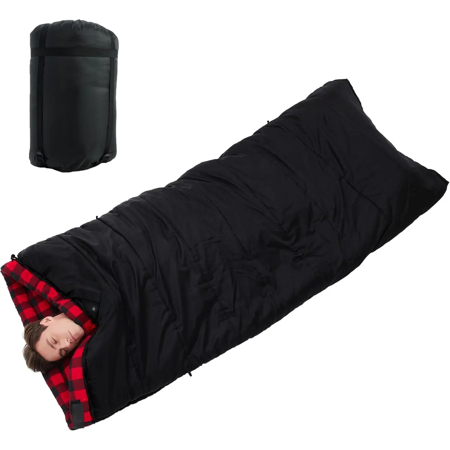 Zero Degree Sleeping Bag  Adults 100% Cotton Flannel Tall and Big