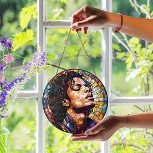 Michael Jackson Stained Glass Suncatcher, Music Lover Gift