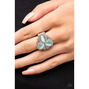 Paparazzi Bewitched Blossoms Blue Ring