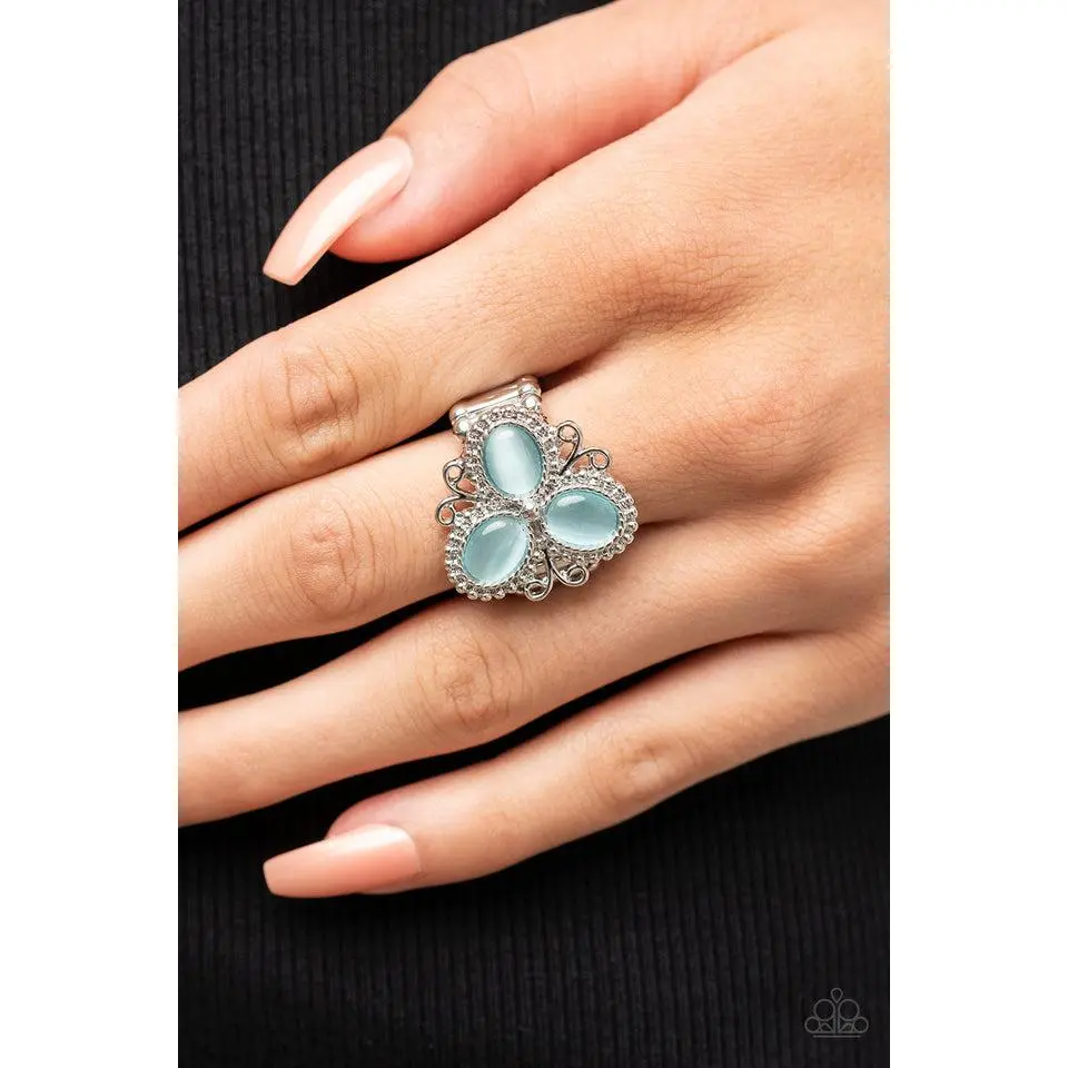 Paparazzi Bewitched Blossoms Blue Ring