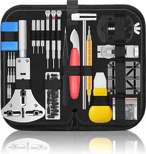 Watch Repair Kit, 151 count Professional Watch Battery Replacement Tool Kit, Watch Strap Bracelet Removal Tool with Carrying Case and Instructions