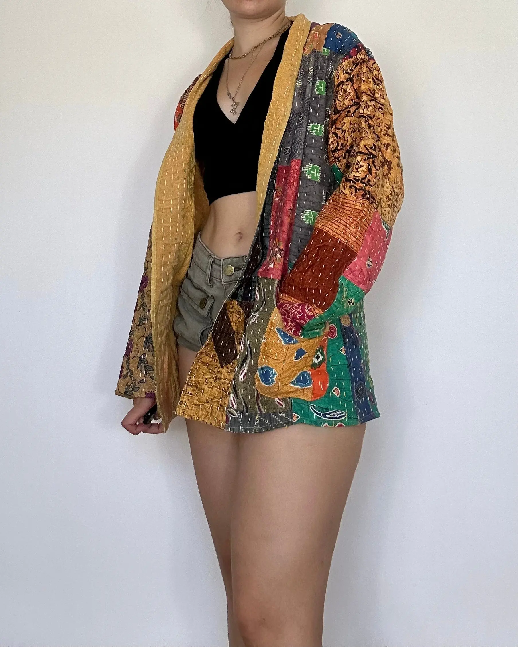 Kantha Quilt Jacket - Detailed Description Provided