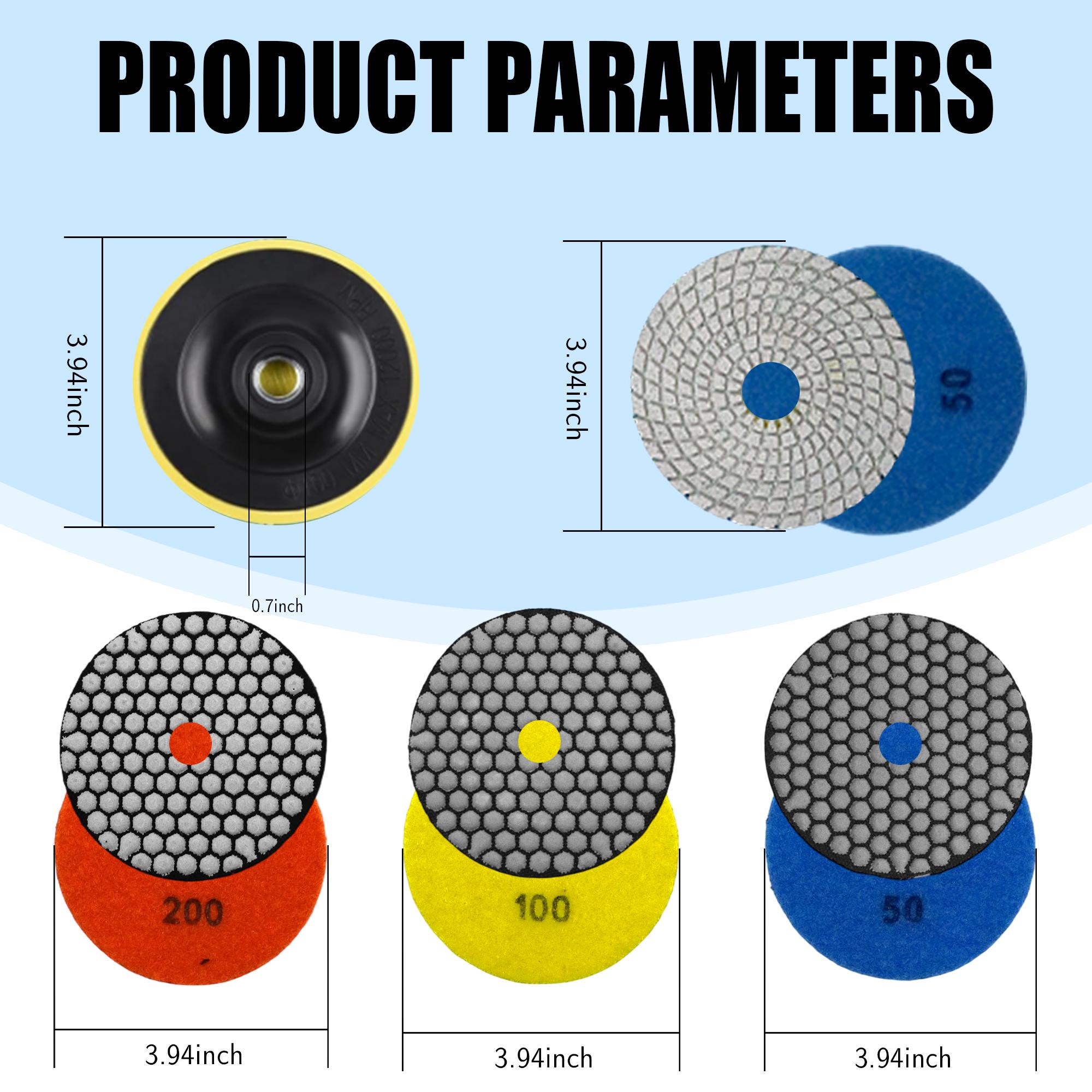 Diamond dry grinding pads for tile stone polishing edge grinding marble granite concrete floor resurfacing flexible hook and loop backing for angle grinder sharp durable Diamond dry grinding pads for tile stone polishing edge grinding marble granite concrete floor resurfacing flexible hook and loop backing for angle grinder sharp durable