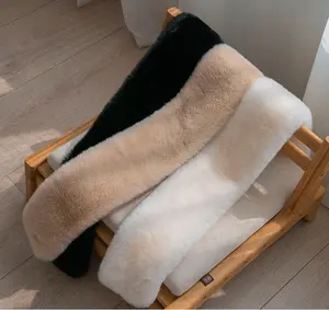Elegant Faux Fur Cross Scarf - Soft, Stretchy Knit for Warmth & Style | Winter Accessory