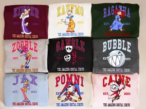 The Amazing Digital Circus Shirt, TADC Fan Gift, Circus Characters Shirts, Circus Theme Sweatshirt Hoodie, Anime Gift Birthday for Boy Girl