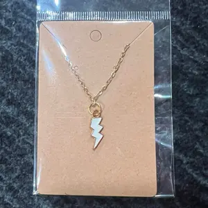 Multiple Color Lightening Bolts Necklace - Simple Design with Lightning Charm
