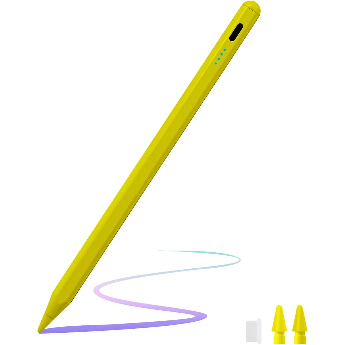 Stylus Pen for iPad 9th&10th Generation,Pencil with Palm Rejection  Pencil for (2018-2025) 10th/9th/8th/7th/6th Gen, iPad Pro 11/12.9 inch, 11&13-inch(M2) /5th/4th/3th Gen,Mini 6th/5th Gen-Yellow