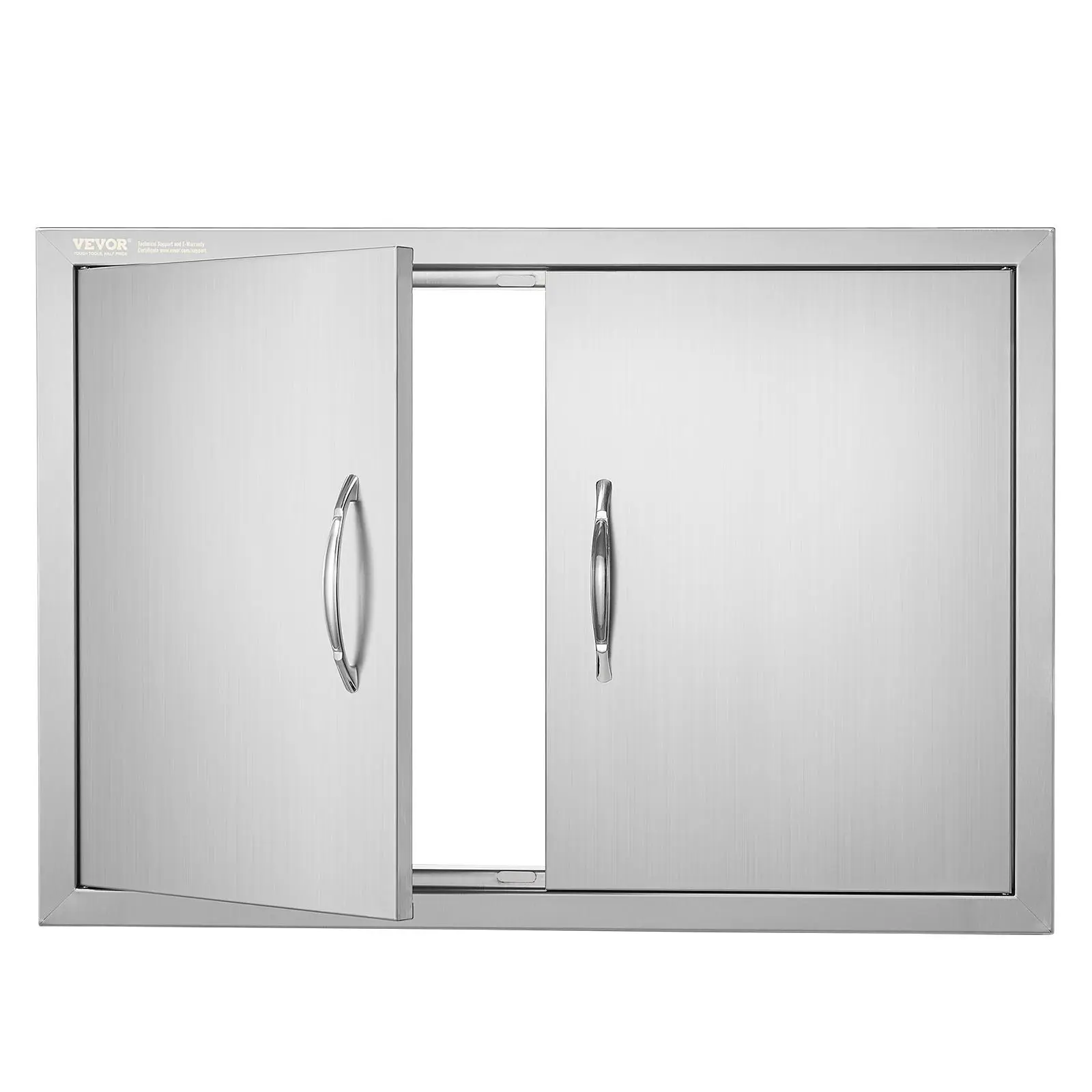 【Summerfinds】VEVOR BBQ Access Door, 30W x 21H Inch Double Outdoor Kitchen Door, Stainless Steel Flush Mount Door, Wall Vertical Door with Handles, for BBQ Island, Grilling Station, Outside Cabinet