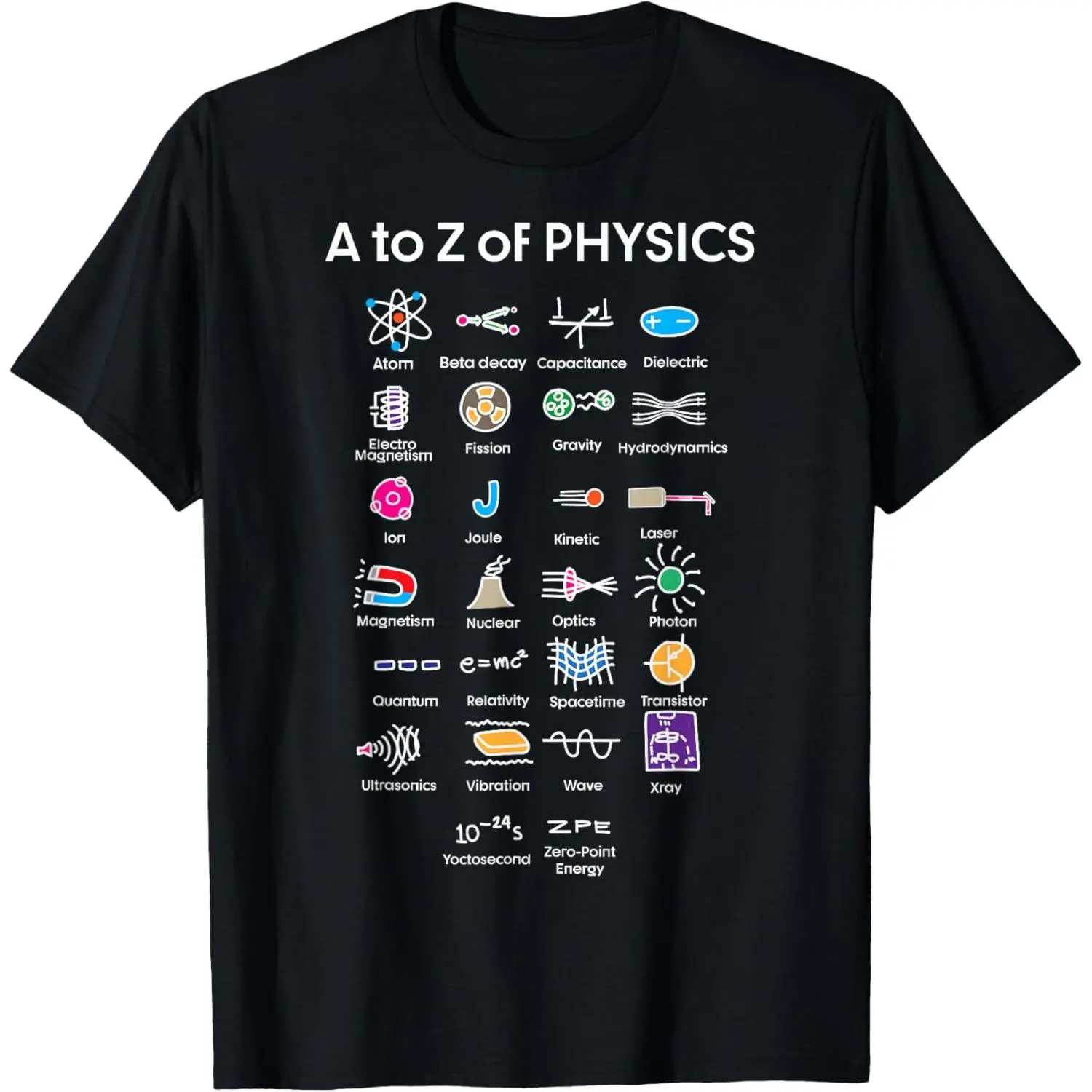 Men's Casual Cotton Fabric Short-Sleeve Round Neck T-Shirt - Quantum Physics String Theory Themed Graphic Top for Science Students