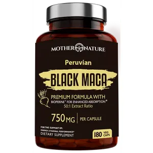Organic Black Maca Root 750mg | 50:1 Extract