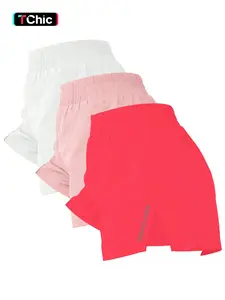 Women's Letter Print Fitted Shorts with Pockets for Summer, Casual Comfy Shorts for Ladies