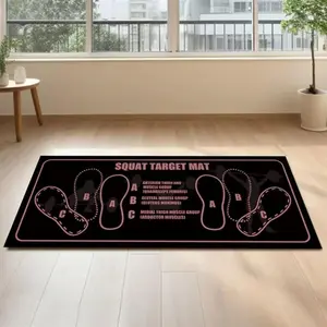 Anti Slip Squat Pad Training Mat Durable Home Gym Fitness Equipment Set Workout Accessories Anti Skid Exercise Gear Multifunctional Pilates Portable Foldable Mat