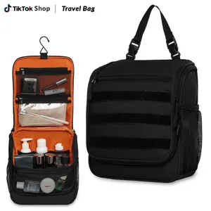 Tactical Toiletry Travel Bag Men Women,Travel Toiletry Organizer,Hanging Kit Hygiene Bag,Bathroom Essentials Men's Toiletry Bag for Travel Camping outdoorfun
