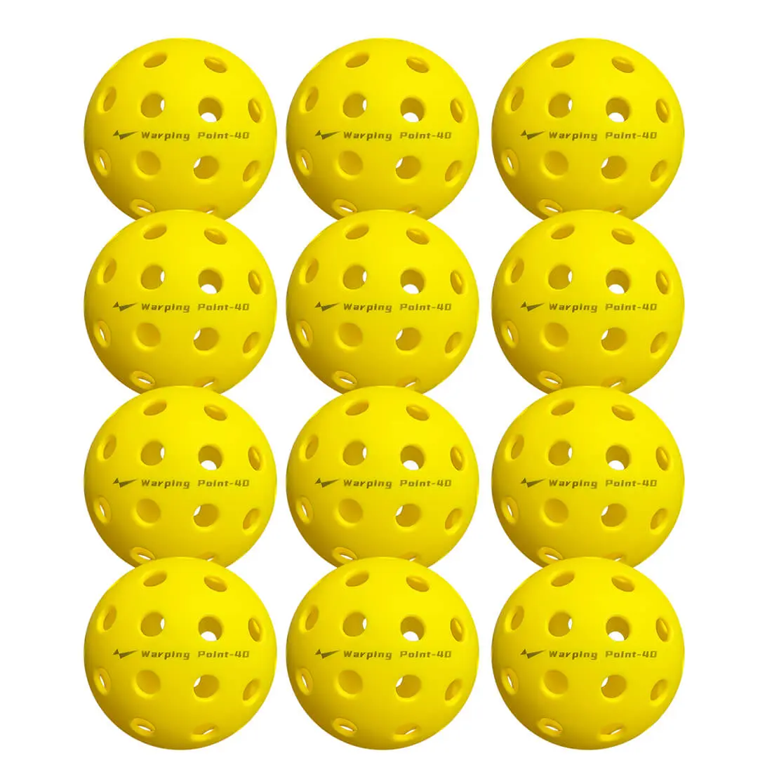 Durable Outdoor Pickleballs 4 Pack, High-Visibility Yellow TPE Practice Balls with 40 Holes for a Balanced Flight Path and Consistent Bounce, Pickleball, Durable And Sturdy, Outdoor Practice, Excellent Balance & Bounce, Outstanding Visibility, Tpe Materia