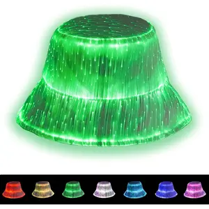 LED  Bucket Hat Light up Fisherman Cap  Glow in the Dark Party Hats USB RechargeableFestival Gear Masks Black original design