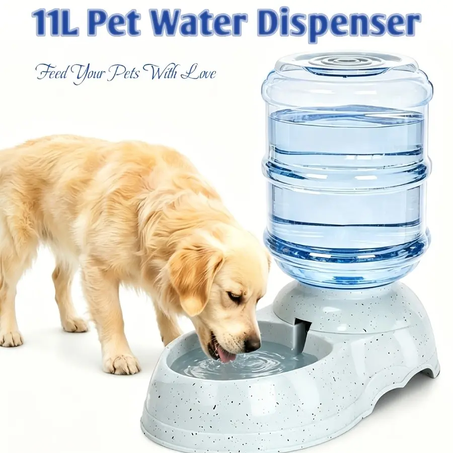 3 Gallons Ultra-Large Capacity Gravity-Fed Dog Water Dispenser, No Electricity Required for Automatic Water Supply, Suitable for Both Large And Small Dogs And Cats, Ideal for Long Trips And Home Use, The Best Gift for Your Pet, Without Battery