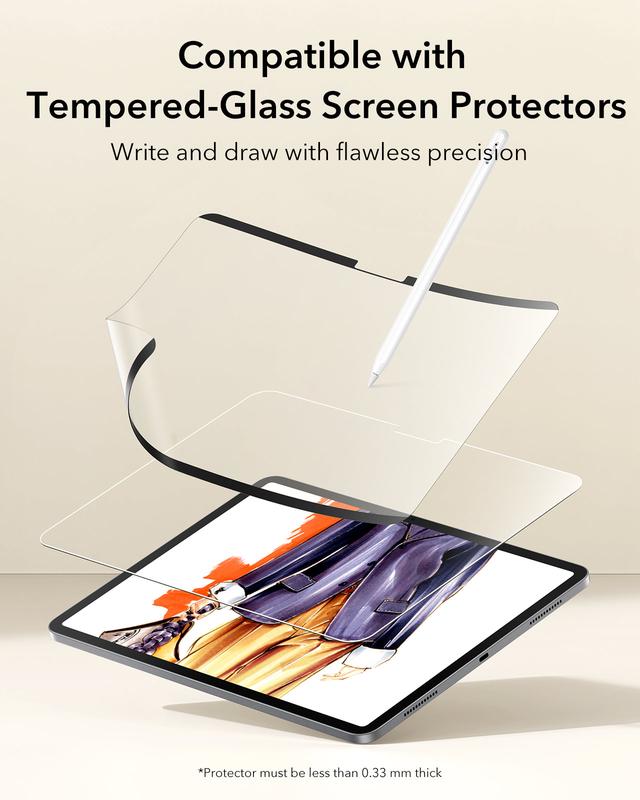ESR Screen Protector for iPad Air 11"/13"&iPad Pro 11"/13"&iPad A16 11/10, Bubble-Free, Easy Installation, 9H Tempered Glass Film with UltraFit Tray