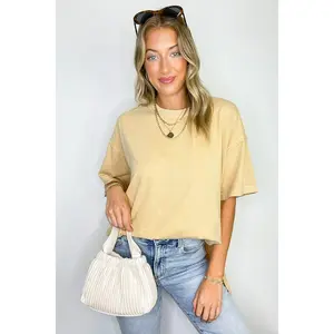 Effortless Ease Mineral Washed Cotton Oversized Slit Tee