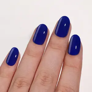 Midnight Shine Press On Nails | CurvLife Nail | 24pcs Medium Oval Fake Nails | Glossy Finish with Luminous Sheen & Deep Hue | Easy to Apply, Comfortable & Long-Lasting | Great for Daily Commutes, Business Meetings, Banquets & Formal Occasions