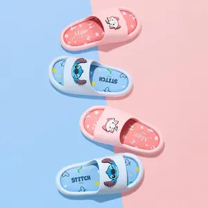 Disney Stitch Collection Household Slippers, Cute Cartoon Indoor Slides, Soft Non-Slip Home Shoes Footwear