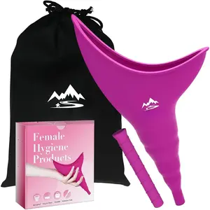 Female Urination Device, Reusable Female Urinal Silicone Women Pee Funnel Allows Women to Pee Standing Up, The Perfect Companion for Camping,Outdoor,Travel