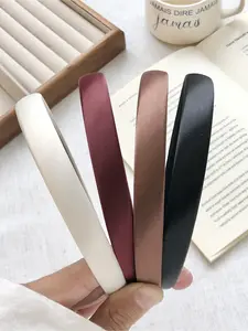 4-piece set of silk and fabric narrow interchangeable headbands for women, with high-end texture, fashionable and versatile casual hair accessories, fixed bangs, and broken headbands suitable for daily dressing, shopping, parties, and evening parties