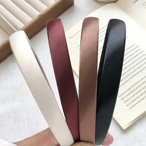 4-piece set of fabric narrow headbands for women, with high-end texture, casual hair accessories, fixed bangs, and broken headbands suitable for daily dressing, shopping, parties, Chic Headbands, Hairbands