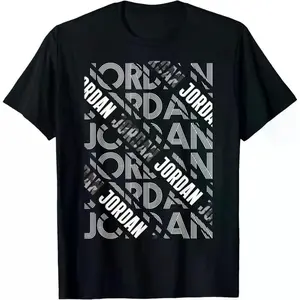 Black T - shirt with Distinctive "JORDAN" Graphic Design graphic tee