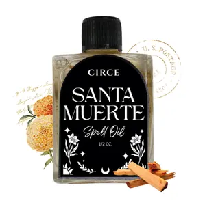 Santa Muerte Spell Oil 1/2 oz | Protection, Healing & Justice, menifest luck, love, money, and happiness, Healthcare, Health