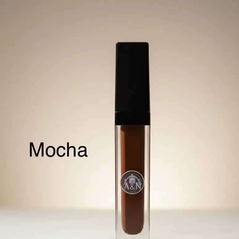 A&N Mocha Lip Gloss - Rich Brown Color for Everyday Wear - Smooth Application & Long Lasting Shine