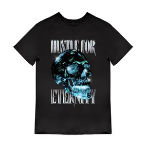 Mister Tee Men's T-Shirt Hustle For Eternity Graphic Print Tee Black and White XS-3XL