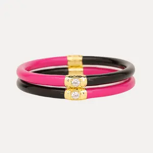 Epic Pink/Black Yin & Yang All Weather Bangles® (AWB®)