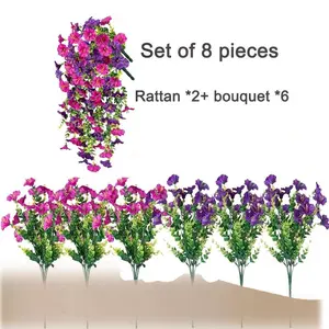 Artificial Mixed Flower Hanging Basket, Fake Flower Hanging Basket, Fake Hanging Plants, Decorative Flowers for Home Party Wedding Graduation Season, Fruit