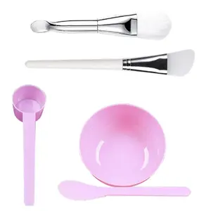 Silicone Face Mixing Bowl Set with Brush and Measuring Spoon