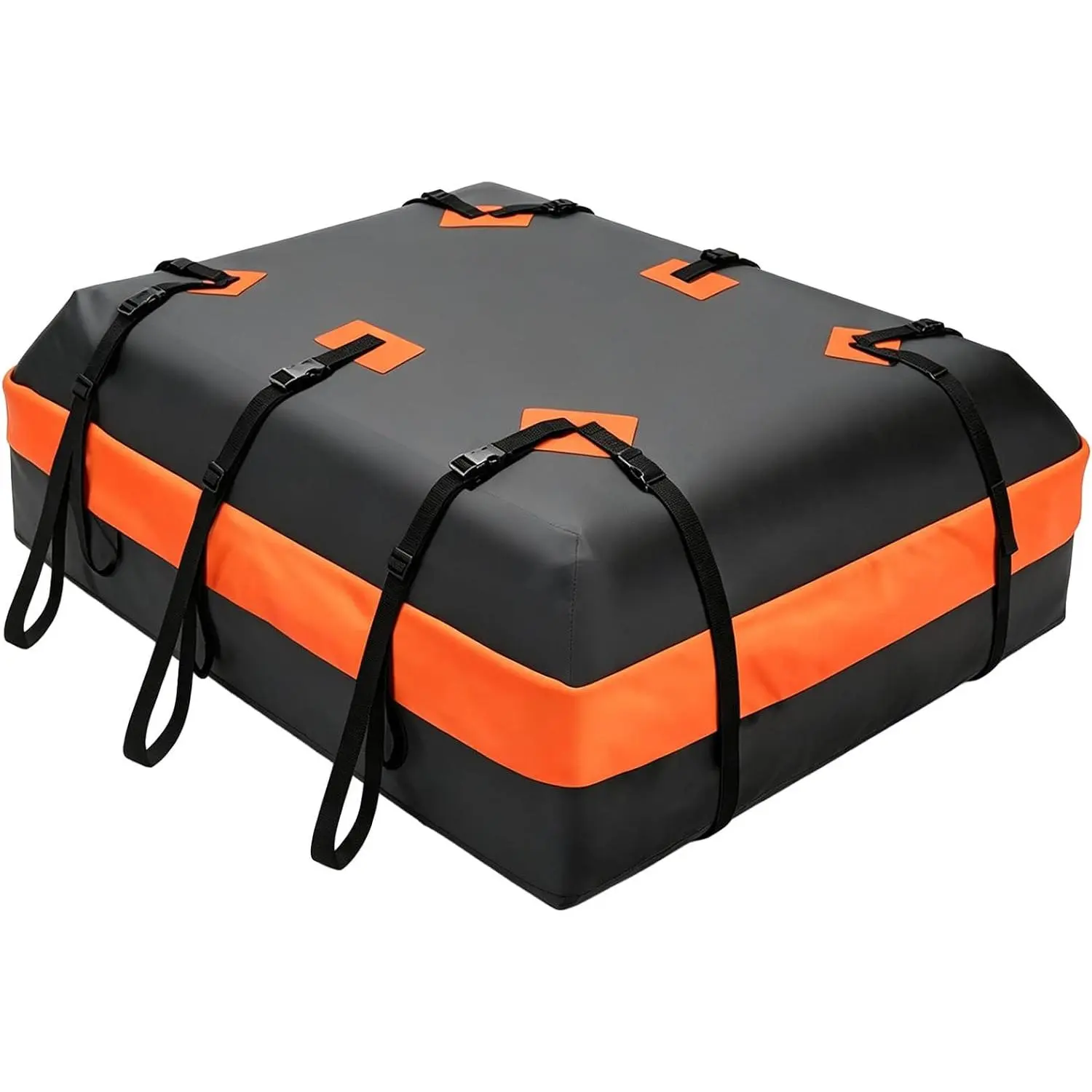 Waterproof Rooftop Cargo Carrier Bag 20 Cu Ft, Heavy Duty PVC Roof Storage For SUV Sedan Truck With/Without Rack, Includes Anti Slip Mat Straps Door Hooks And Lock